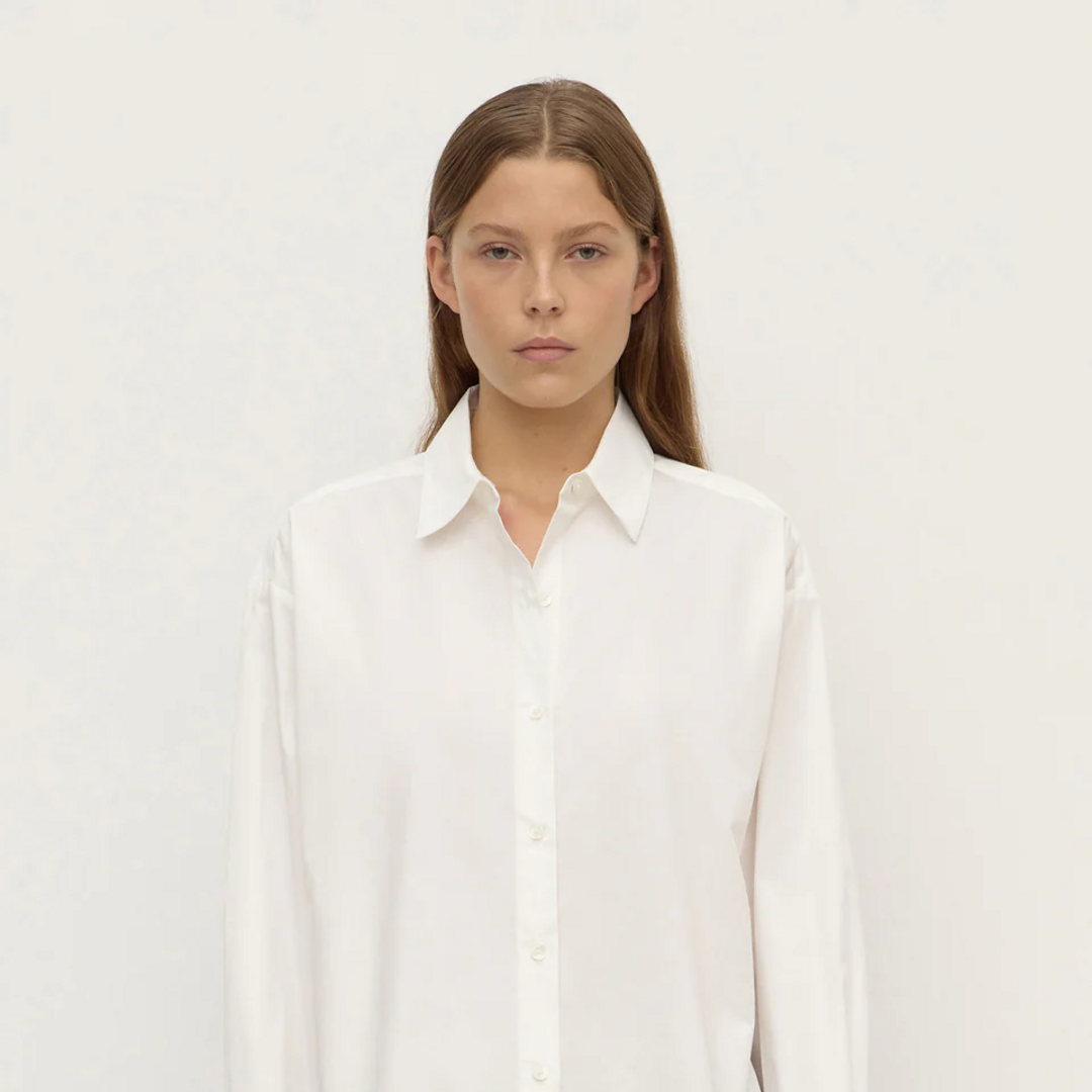 Micha Poplin Shirt | White