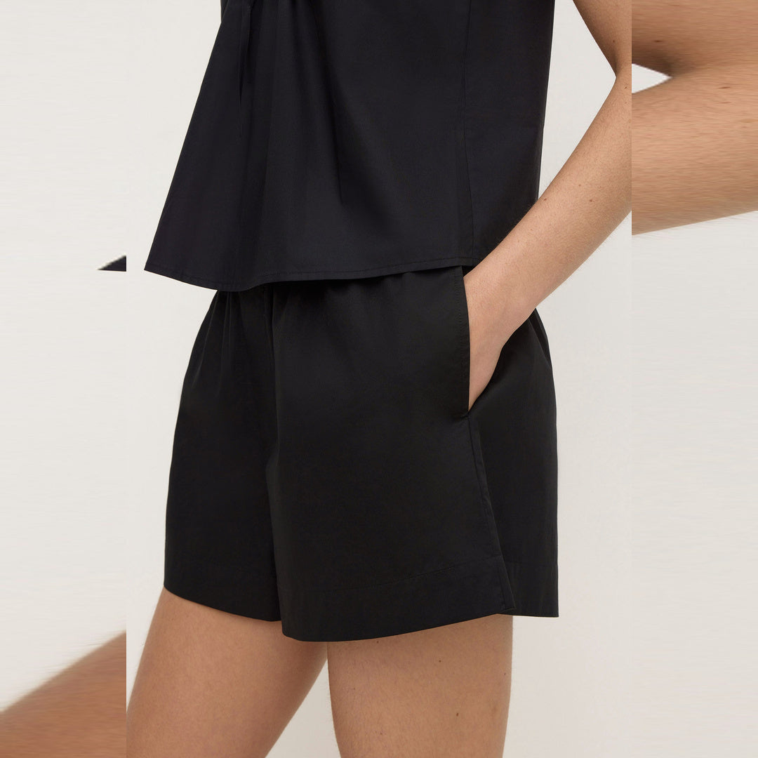 Assembly Label Micha Poplin Short in Black