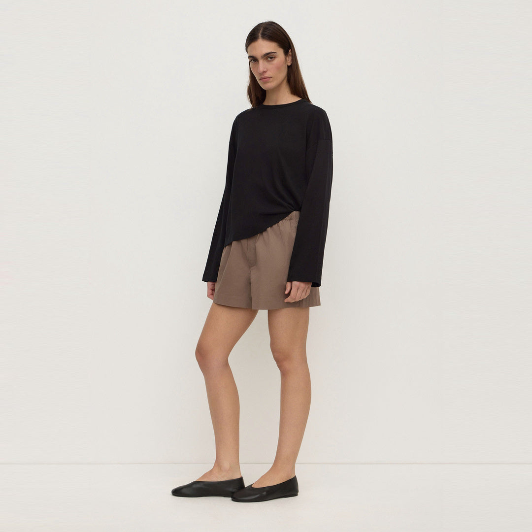 Assembly Label Micha Poplin Short in Dark Sand