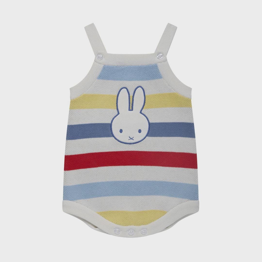Miffy Knit Romper | Multi Stripe