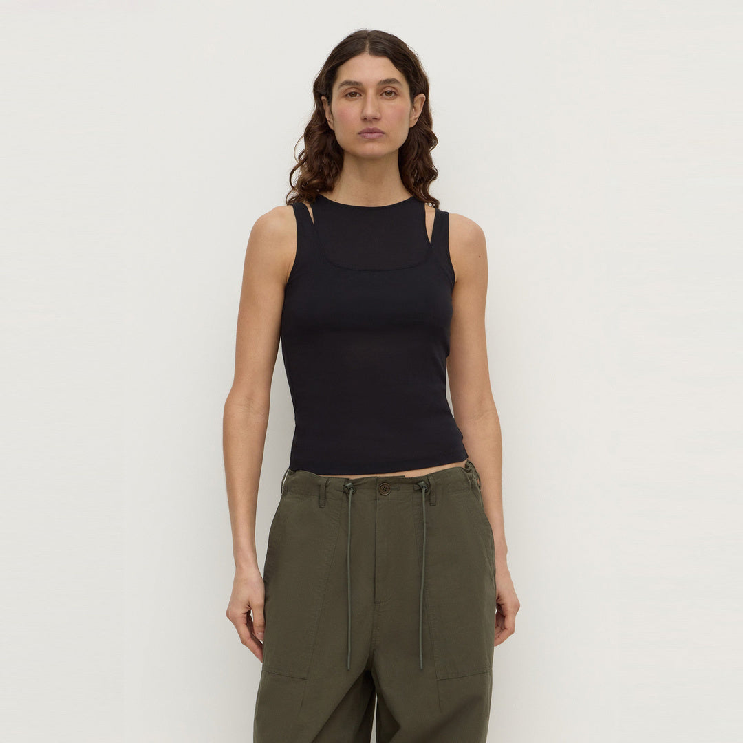 Assembly Label Mika Jersey Layered Tank in Black