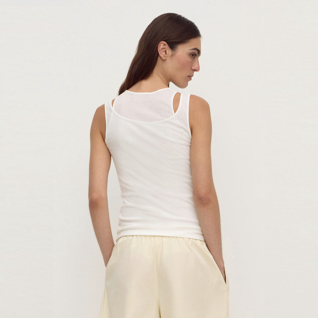 Assembly Label Mika Jersey Layered Tank in White