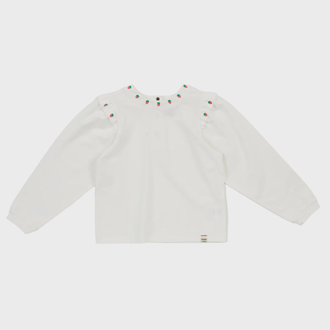 Mini Strawberry Top | White