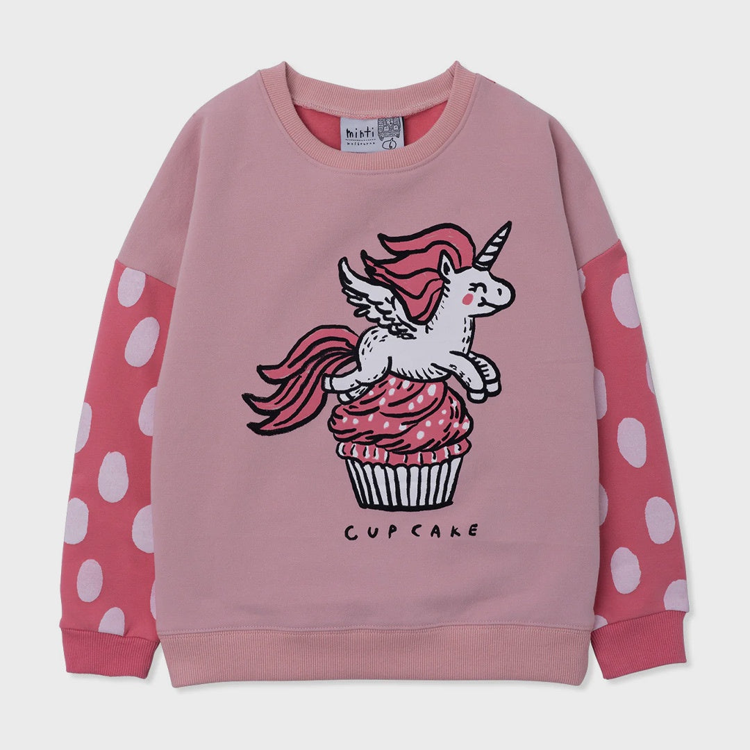 Unicorn Cupcake Furry Crew | Pink