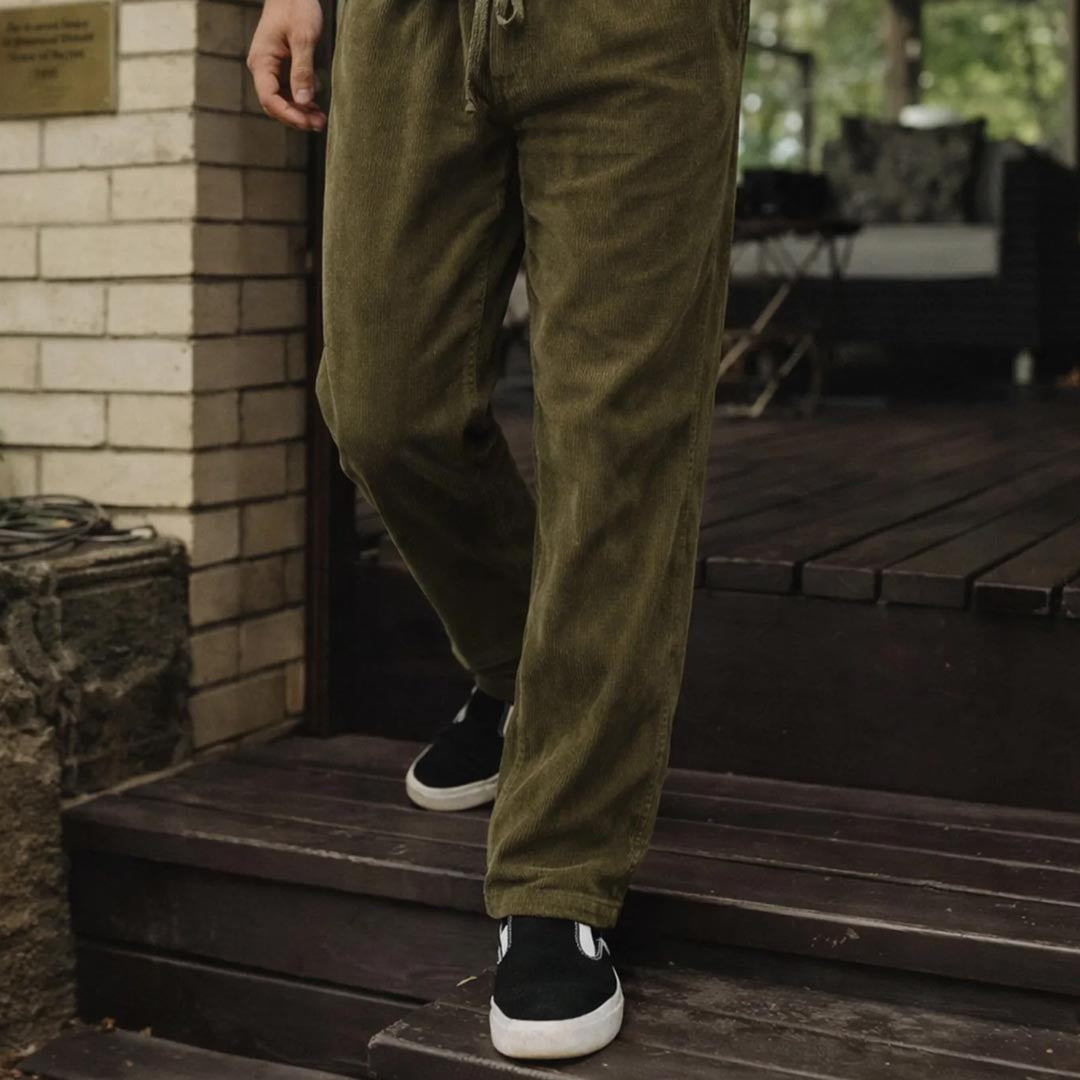 Burbank Elastic Cord Pant | Army
