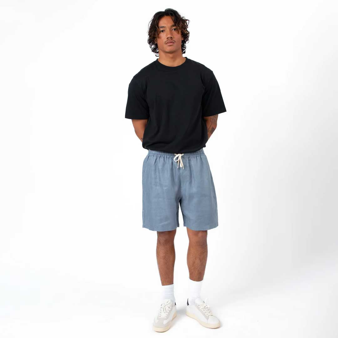 Burbank Herringbone Short | Slate Blue