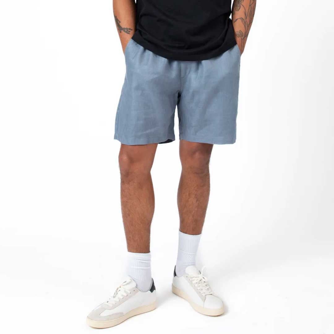 Burbank Herringbone Short | Slate Blue
