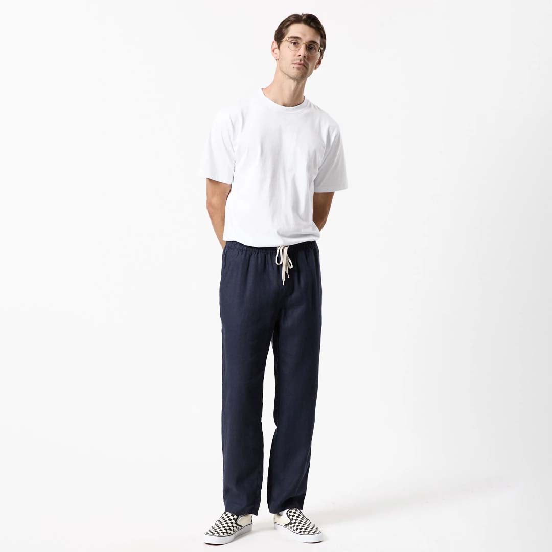 BURBANK LINEN PANT | NAVY