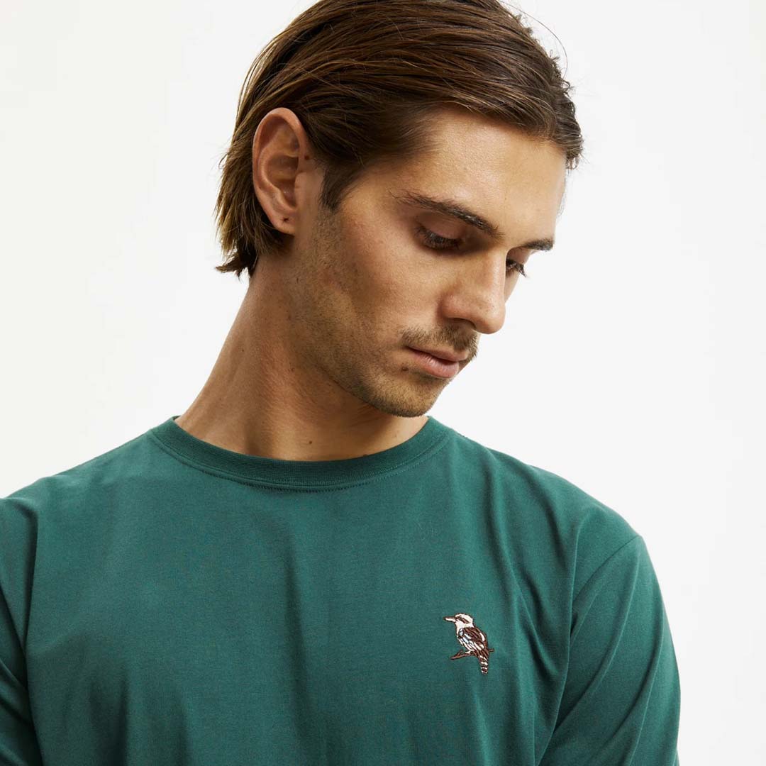 CHAPMAN TEE KOOKA LS TEE - BOTTLE GREEN