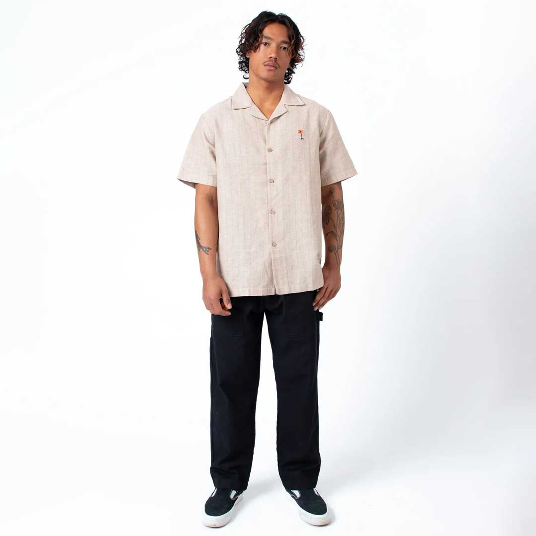 Cuban Shirt | Aloha Sand Stripe Linen