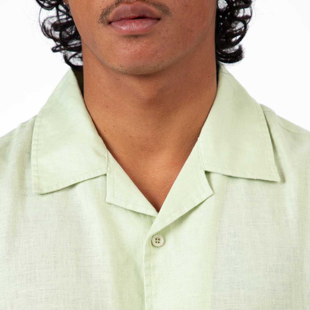 Cuban Shirt | Fog Green Linen