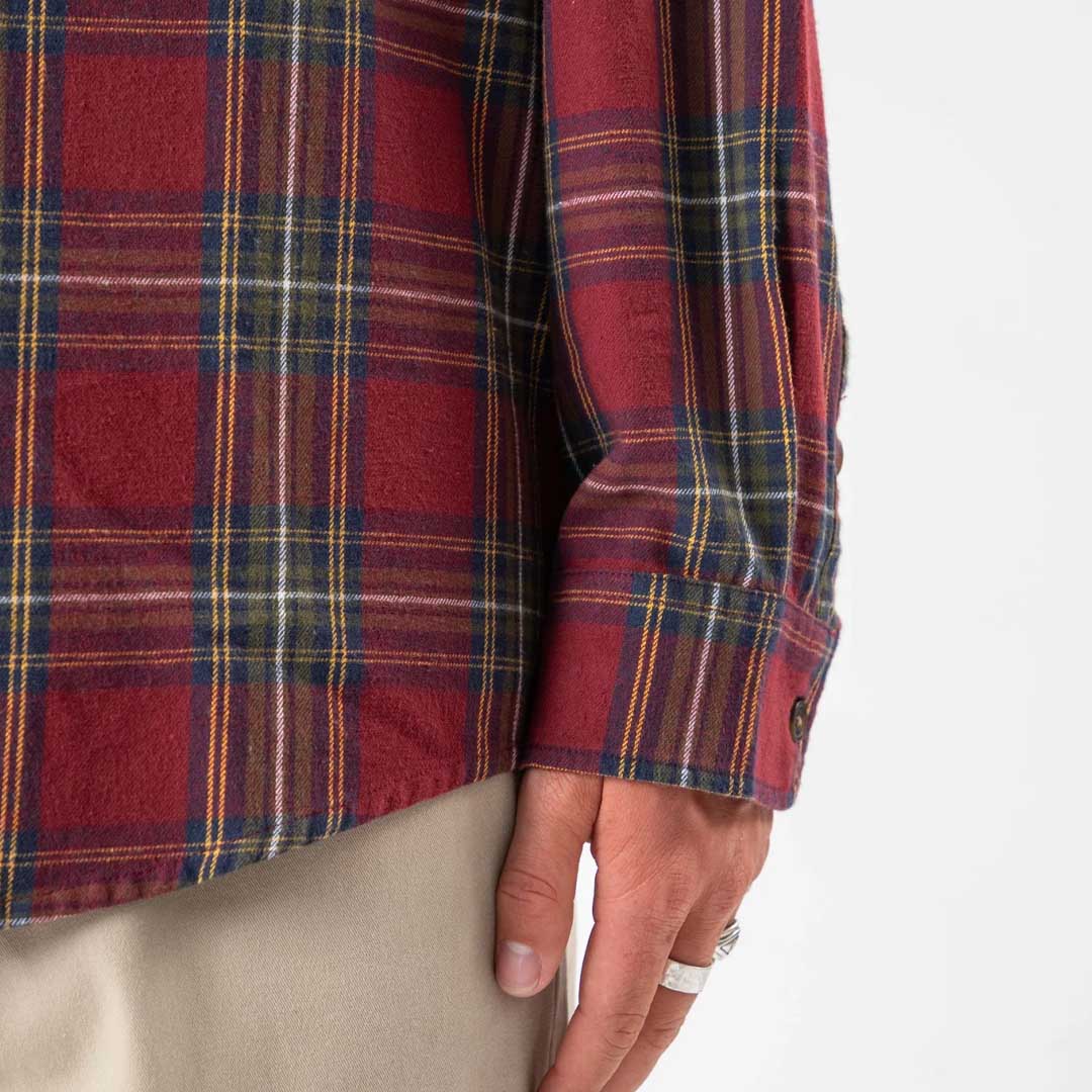 Flannel Long Sleeve Shirt | Red