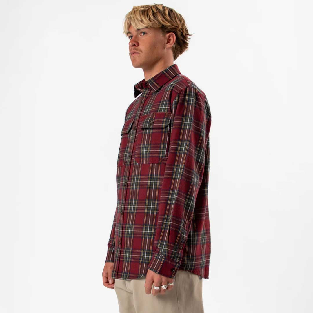Flannel Long Sleeve Shirt | Red