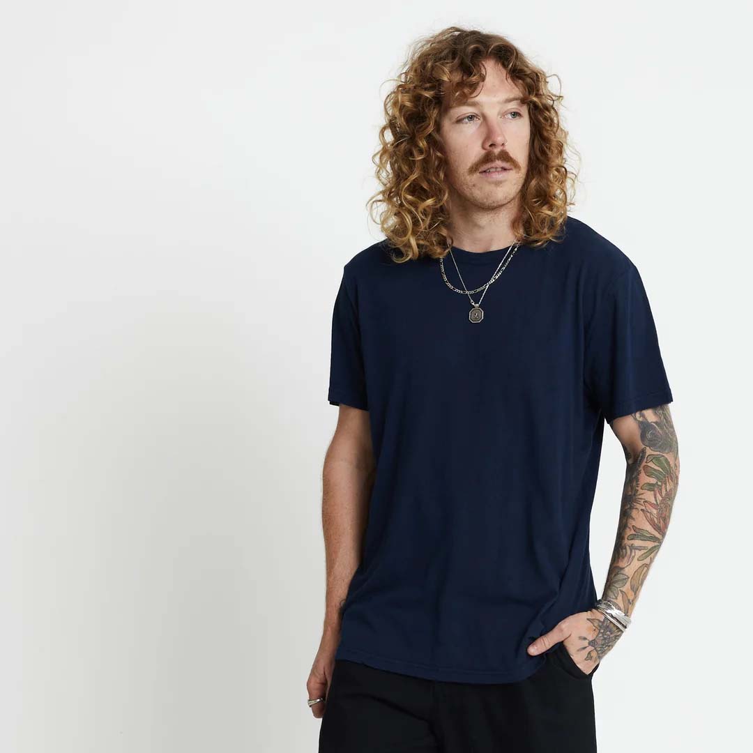 HEMP TEE | NAVY