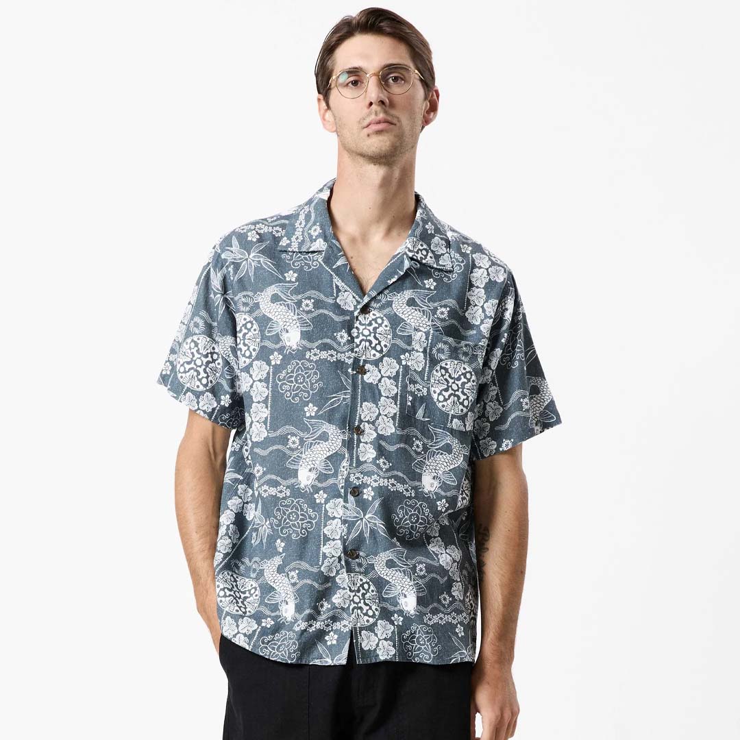 KOI BOWLER SHIRT | INDIGO