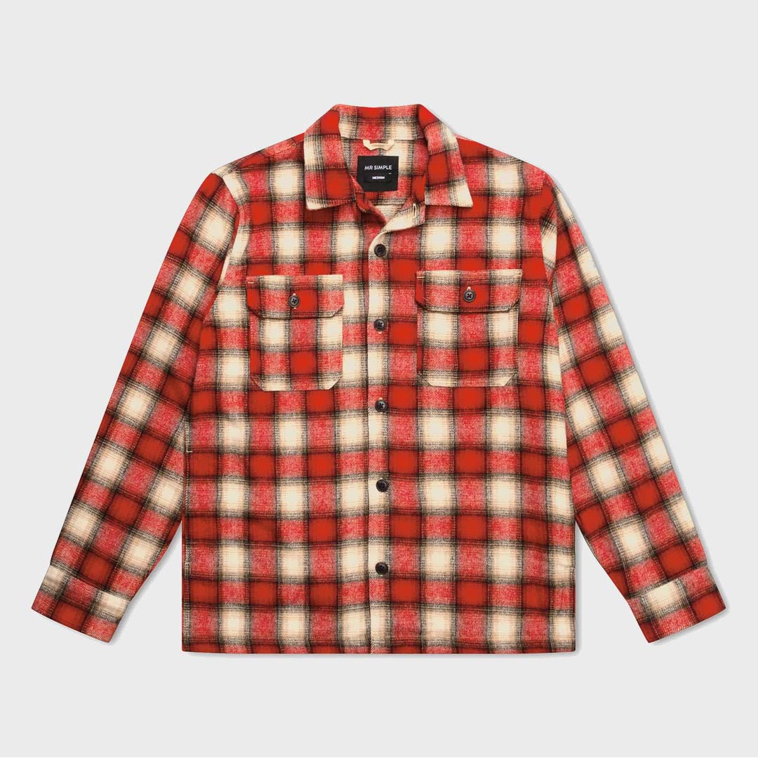 NOMAD FLANNEL | RED / NATURAL
