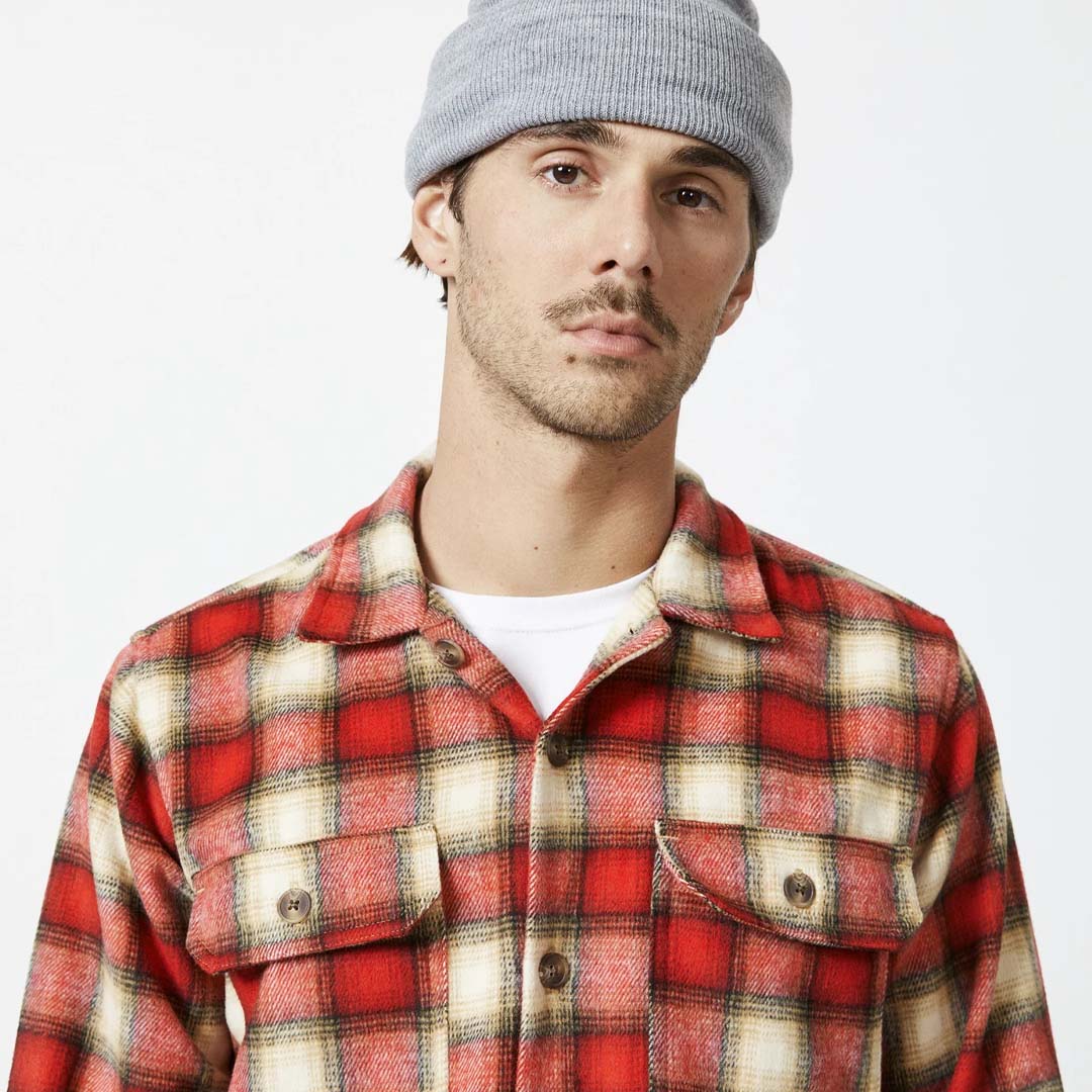 NOMAD FLANNEL | RED / NATURAL