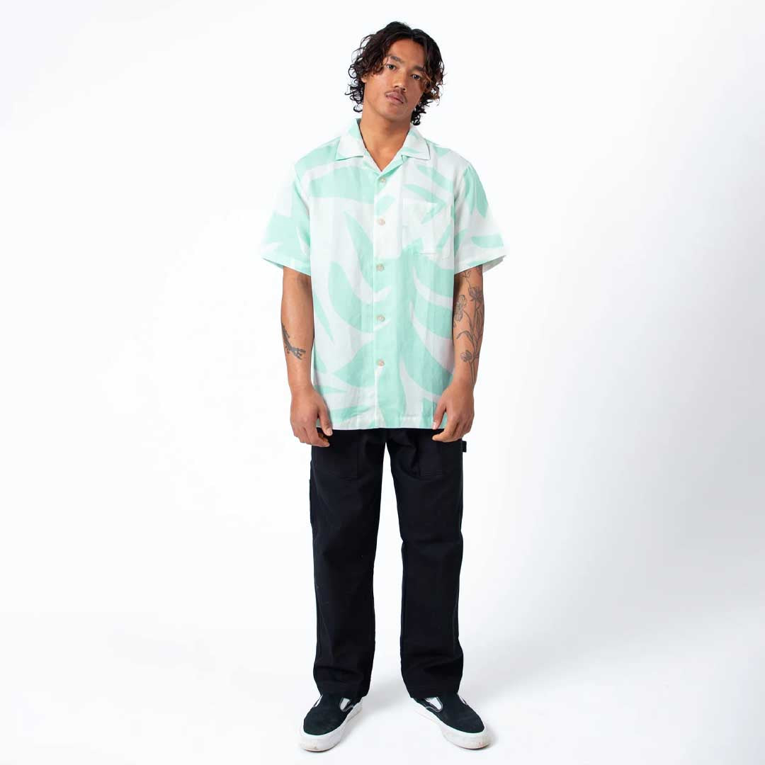 Palm Cuban Shirt | Light Blue