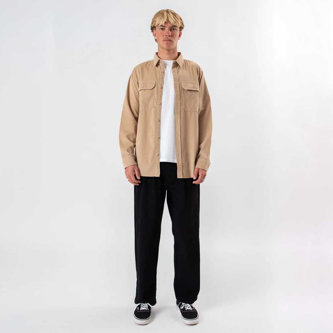 Sawyer Cord Long Sleeve  Shirt | Stone