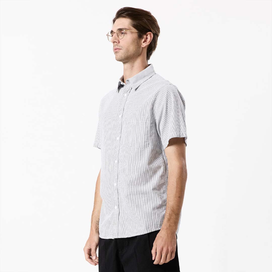 SEESUCKER SHIRT | BLACK WHITE