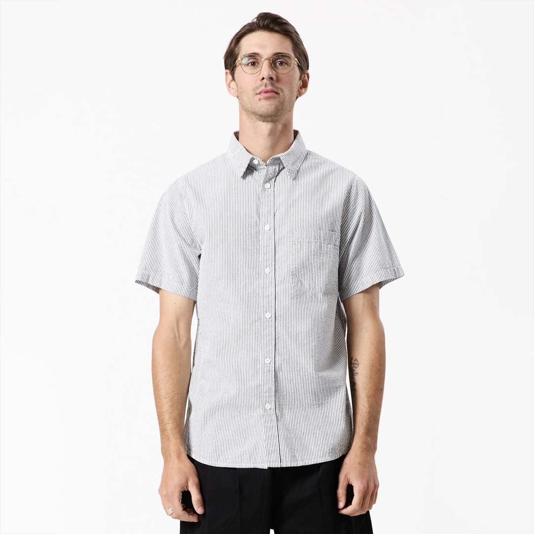 SEESUCKER SHIRT | BLACK WHITE