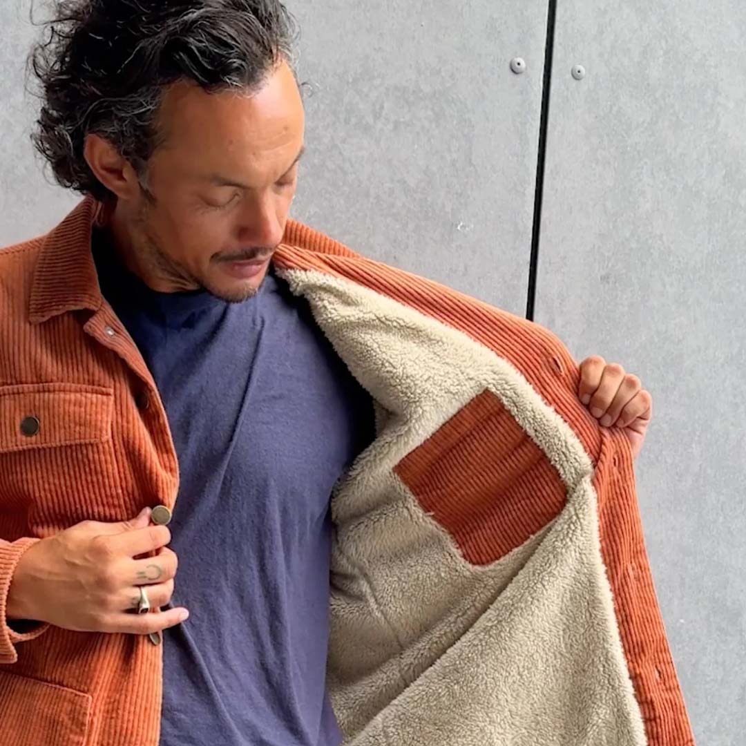 Stockyard Cord Sherpa Jacket | Brick