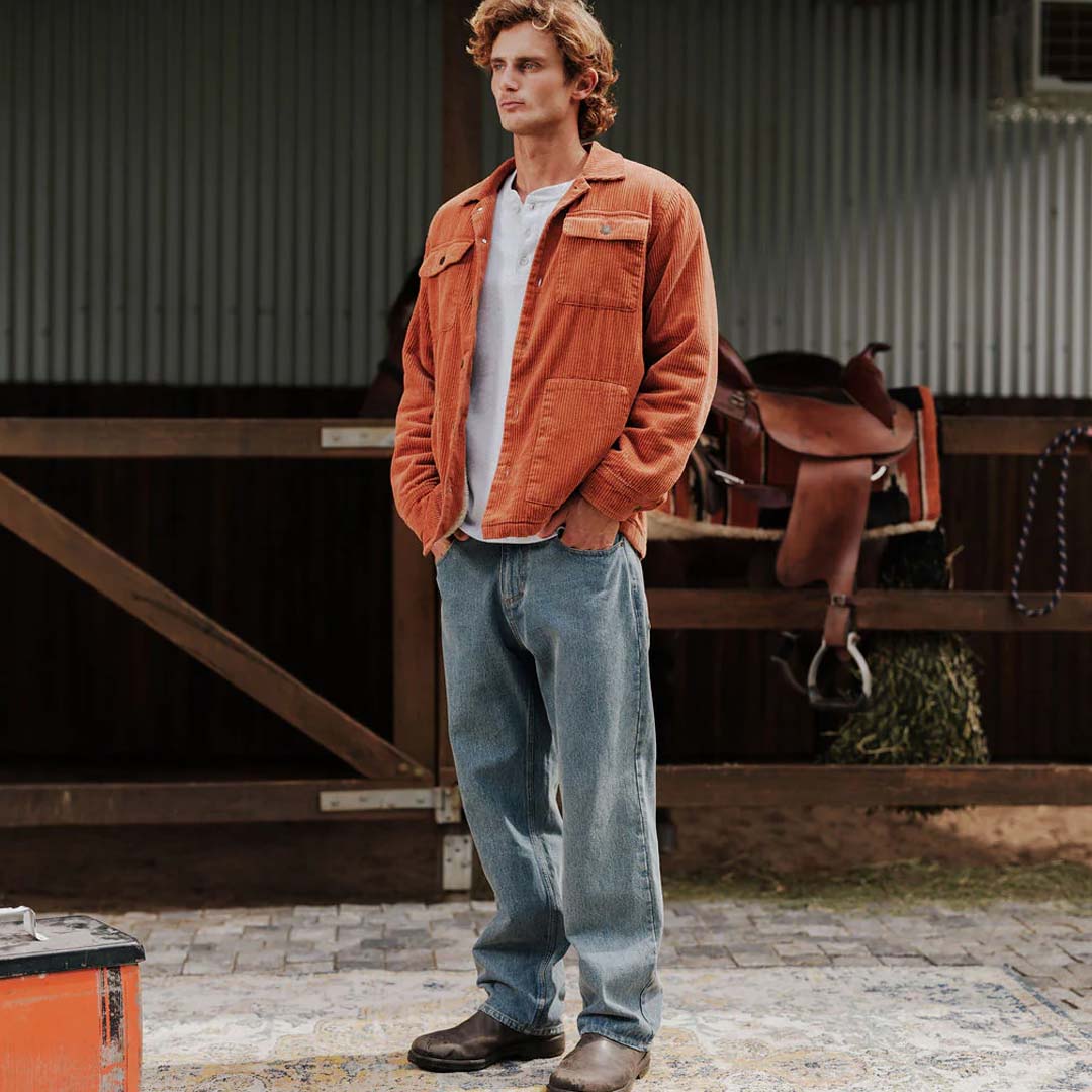 Stockyard Cord Sherpa Jacket | Brick