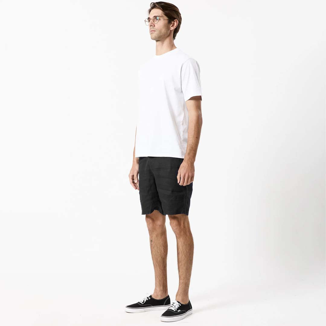 TANNER LINEN SHORTS 3.0 | BLACK