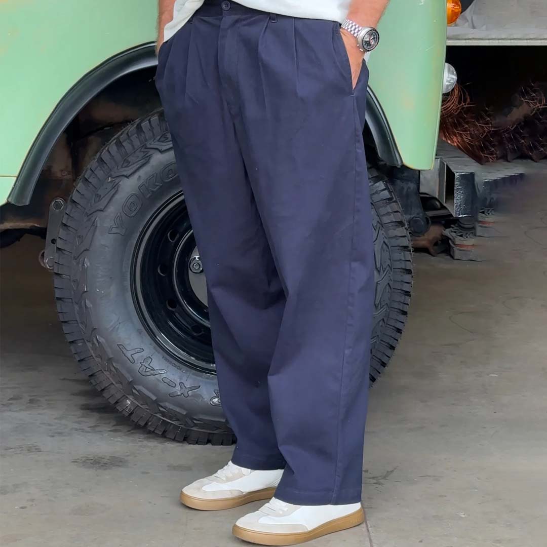 Brooklyn Pleated Pant | Navy