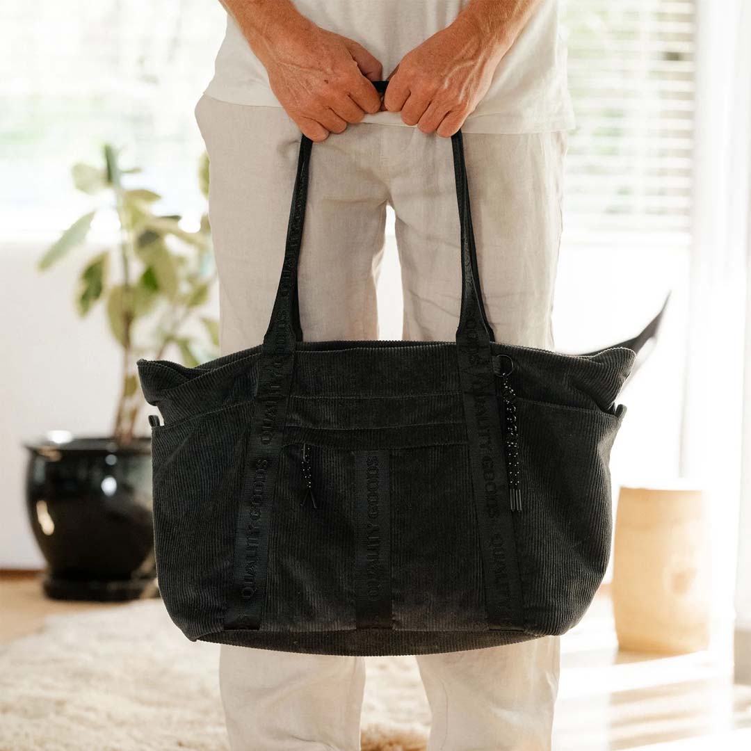 Jasper Tote | Charcoal Corduroy