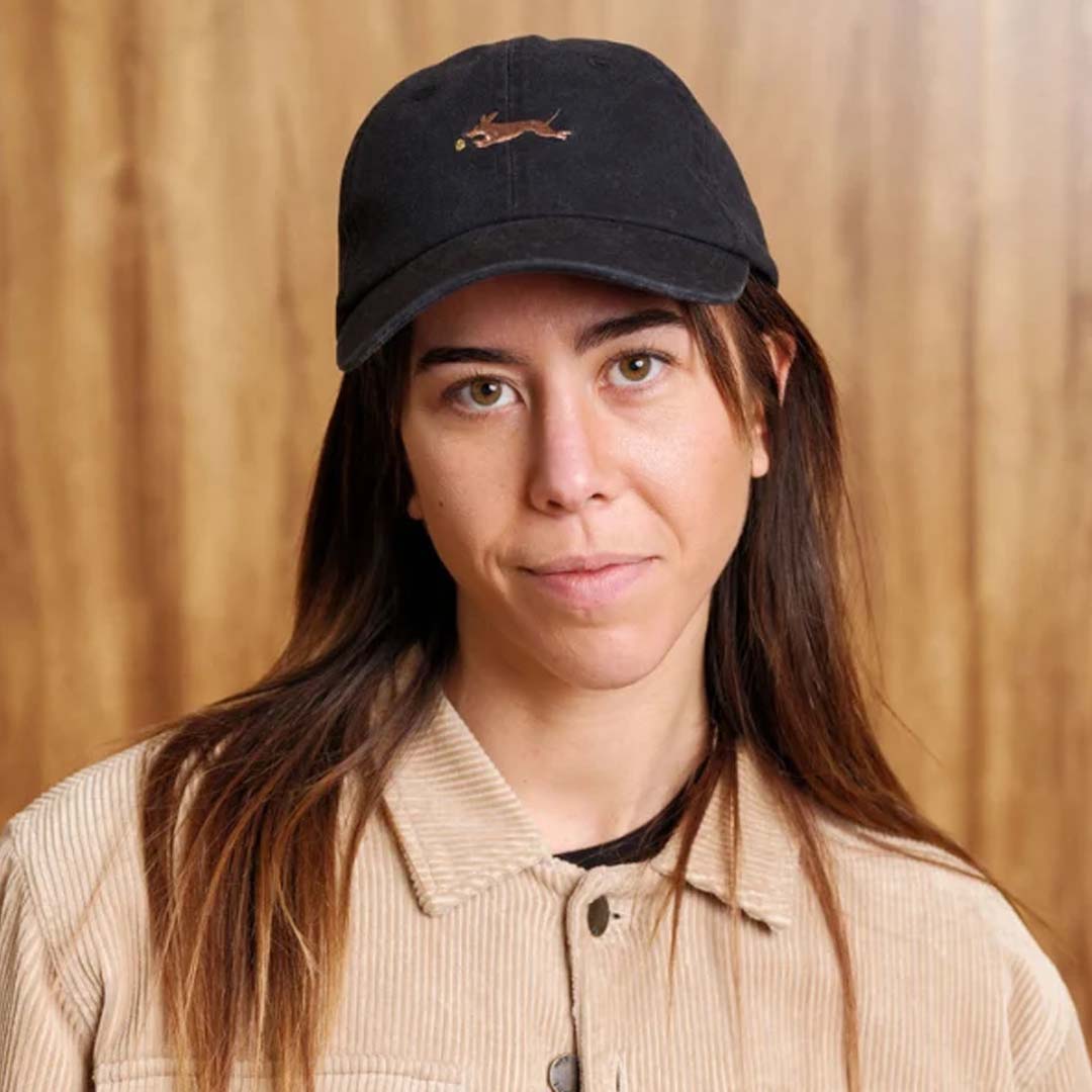 Bert 6 Panel Dachshund Cap | Black