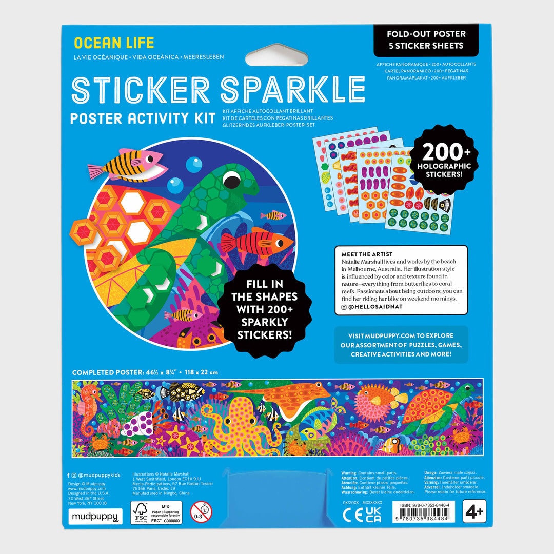 Magic Sticker Sparkle Poster Activity Kit | Ocean