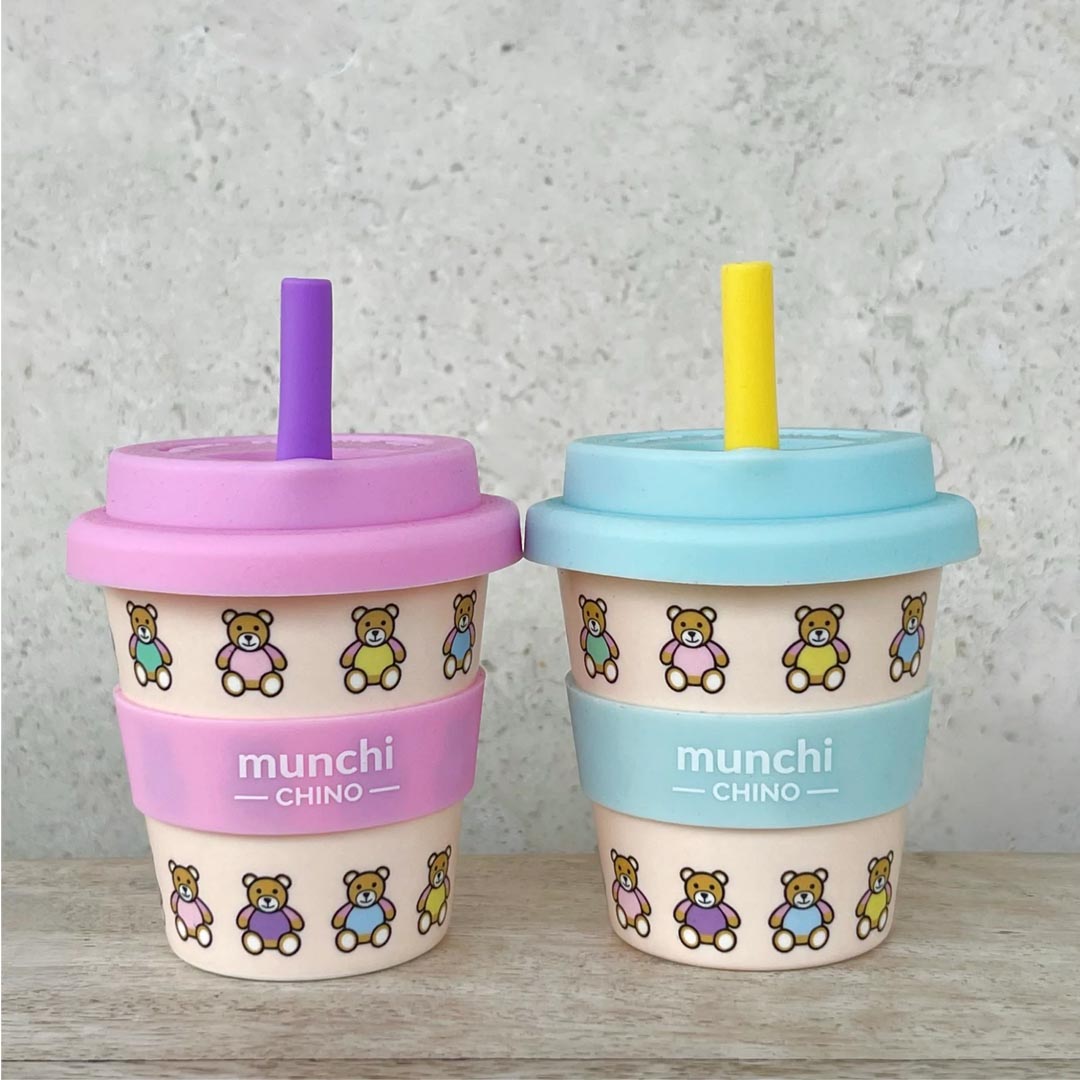4oz Babychino Cups | Beary Cute (Pink)