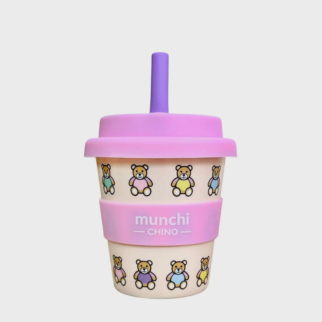 4oz Babychino Cups | Beary Cute (Pink)