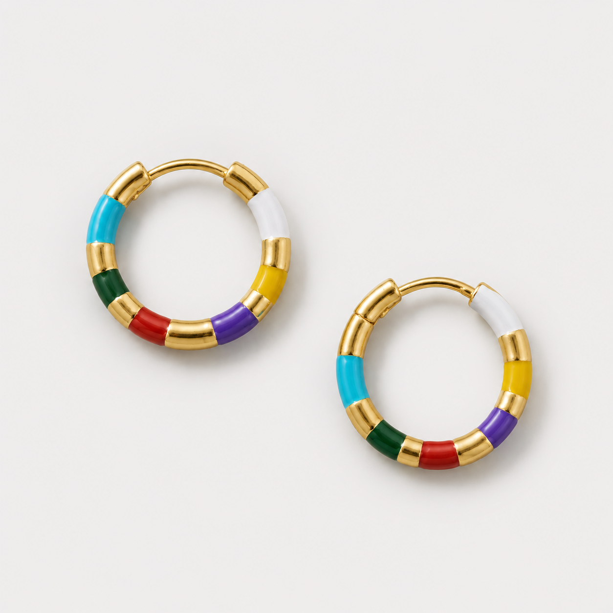 Carnival Hoop Earrings | Rainbow