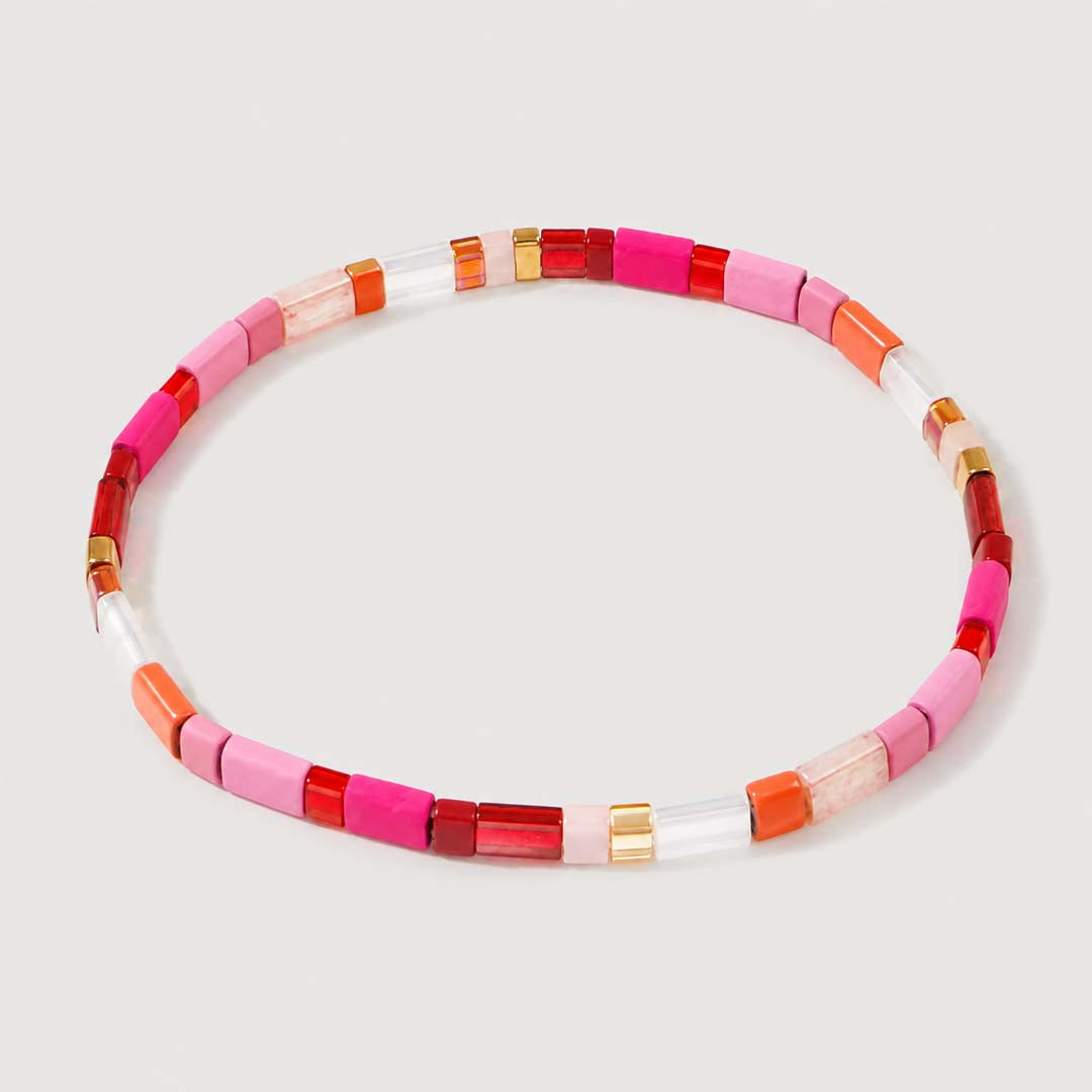 Candy Tile Bracelet | Sunset Pink