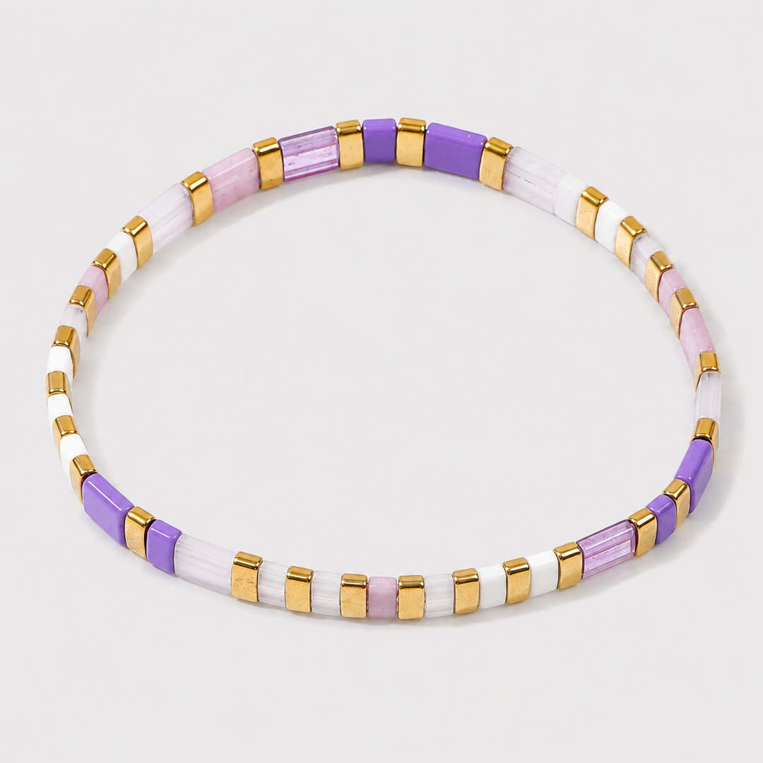 Candy Tile Bracelet | Lilac Mix