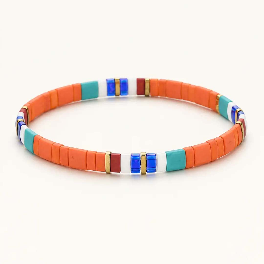 Candy Tile Bracelet | Coral Pop