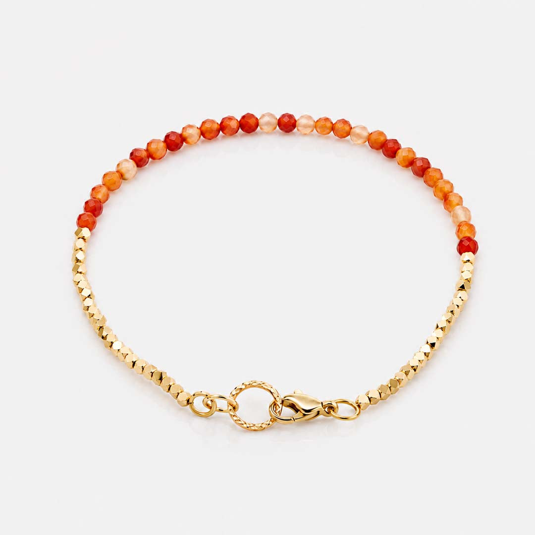 Gypsy Bead Bracelet | Red Agate