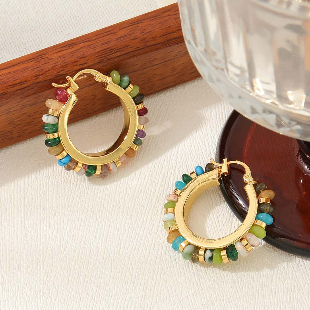 Sienna Beaded Hoops
