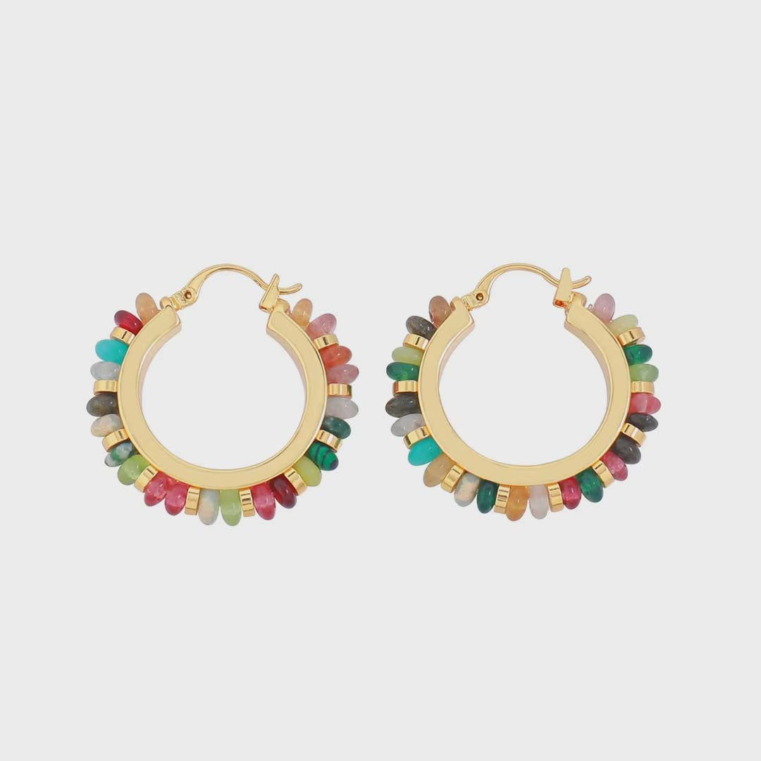 Sienna Beaded Hoops