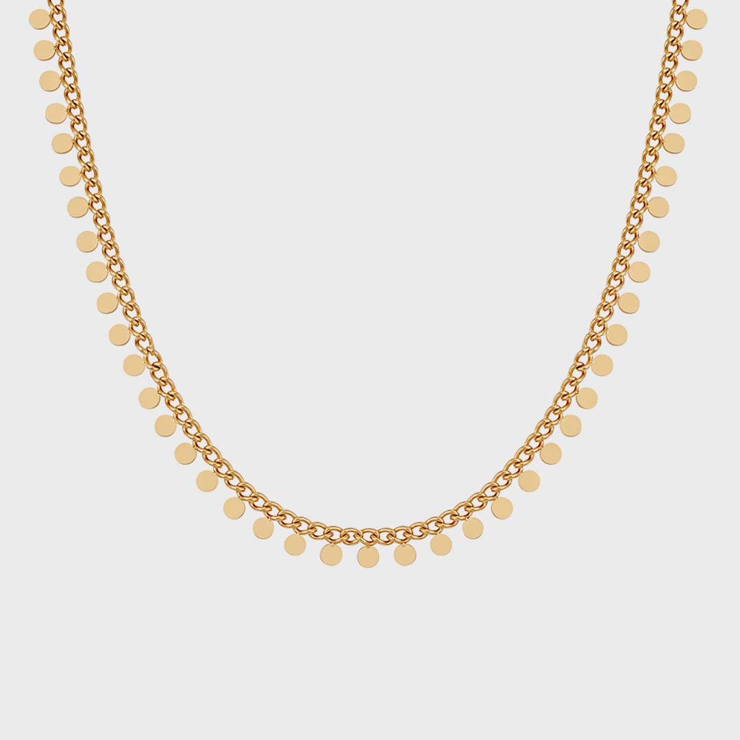 Solara Coin Necklace | Gold