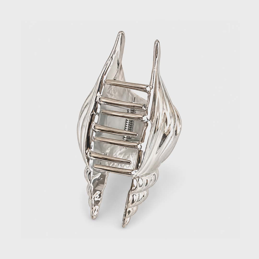 Conch Shell Claw Clip | Silver