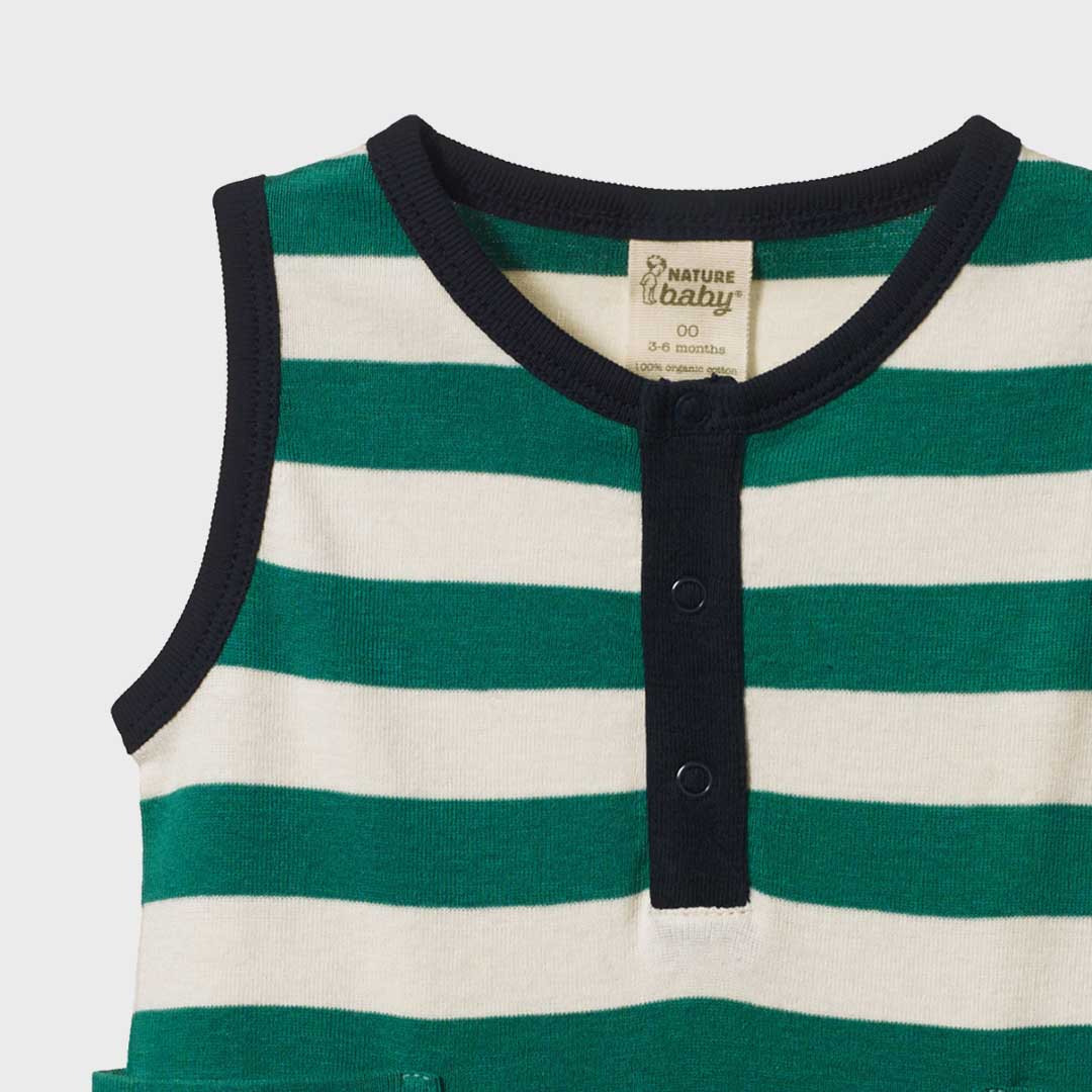 Camper Suit | Peppermint  Navy Stripe