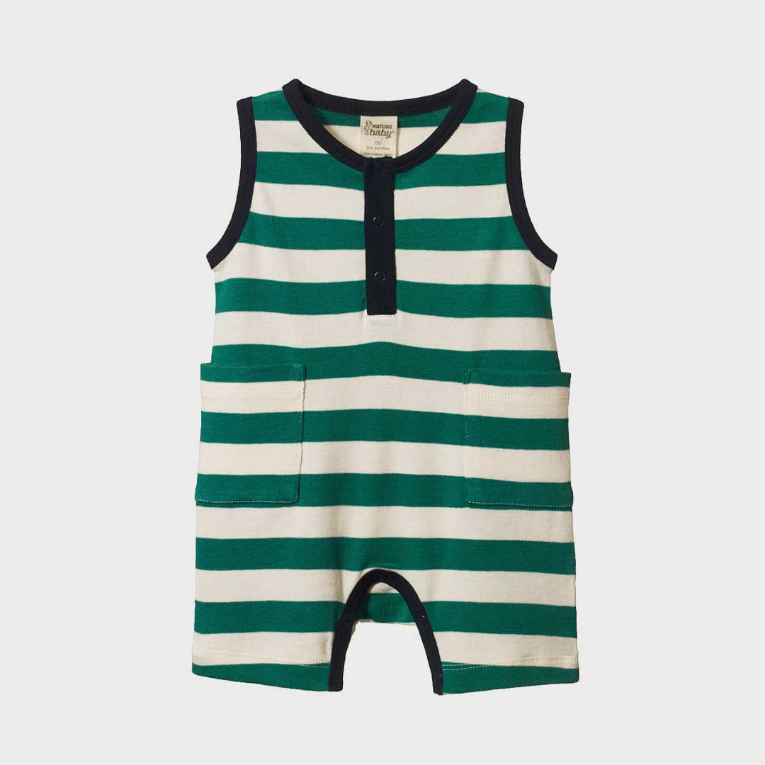 Camper Suit | Peppermint  Navy Stripe