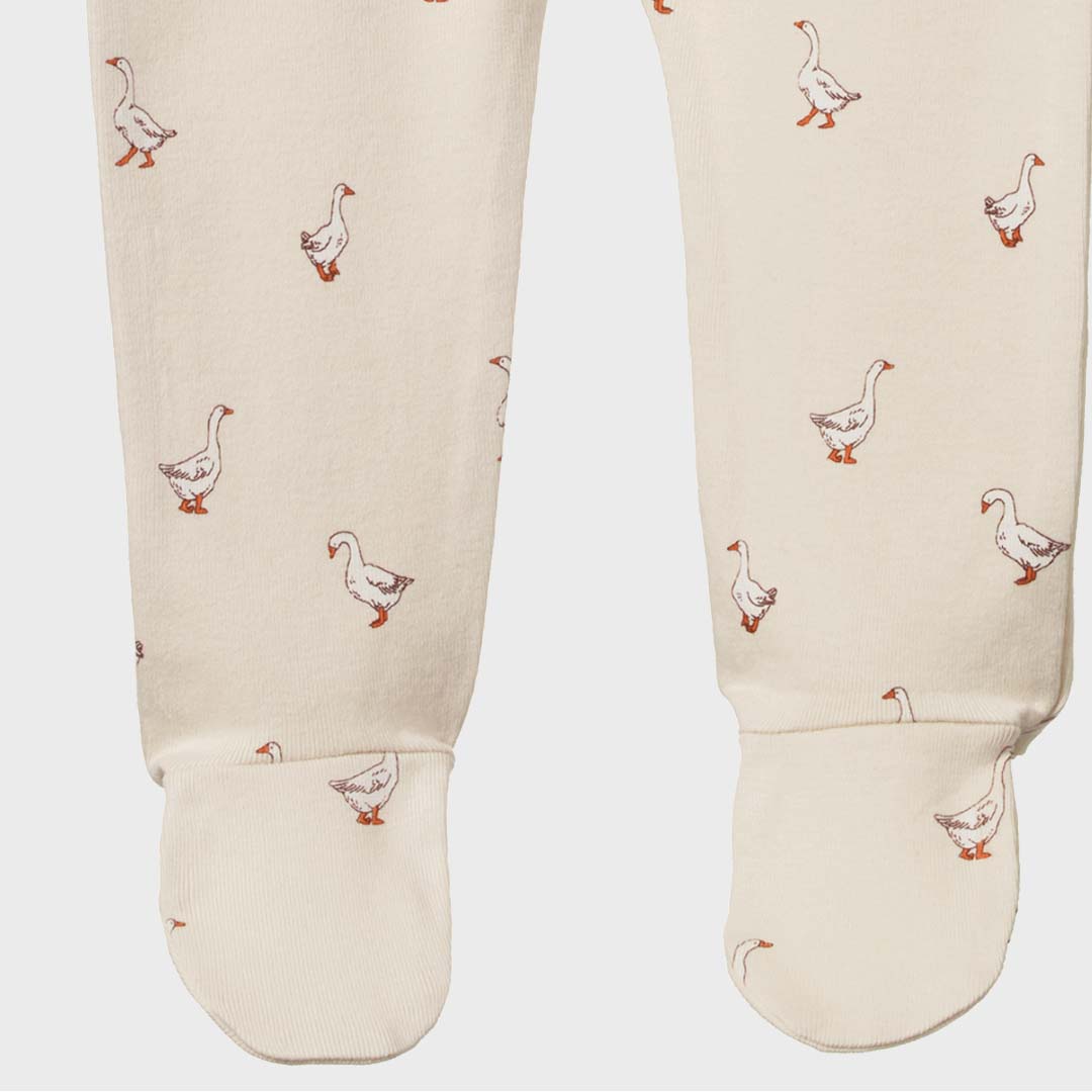 COTTON FOOTED ROMPERS | GOOSEY PRINT