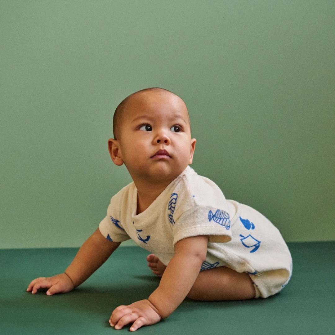 JUNO TERRY ROMPER | ATLANTIC PRINT