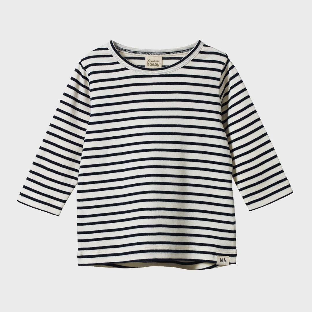 LONG SLEEVE RIVER TEE | NAVY SAILOR STRIPE