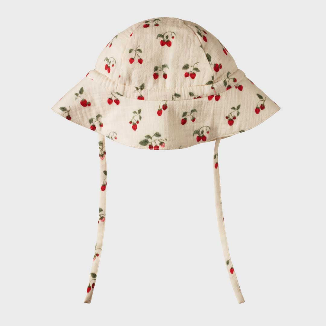 Muslin Sunhat | Strawberry Blush Print