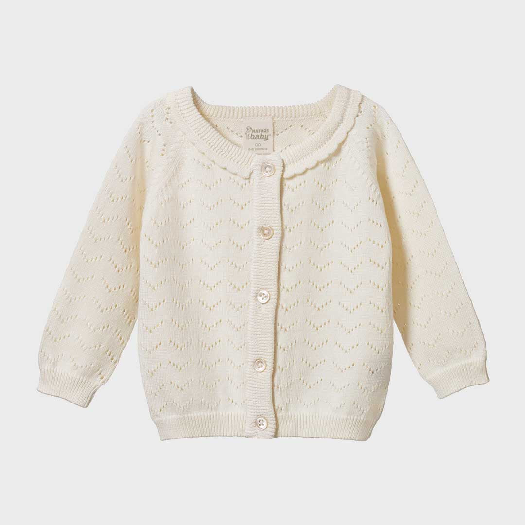 Piper Cardigan | Natural Pointelle